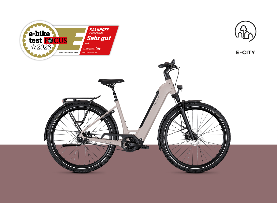 Kalkhoff Image 3 Excite in Grau Rahmenform Wave Testergebnis 1,4