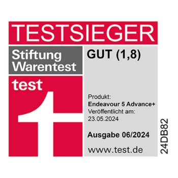 Das Endeavour 5 Advance E-Bike hat bei Stiftung Warentest mit "GUT (1,8)" abgeschlossen und ist somit Testsieger.