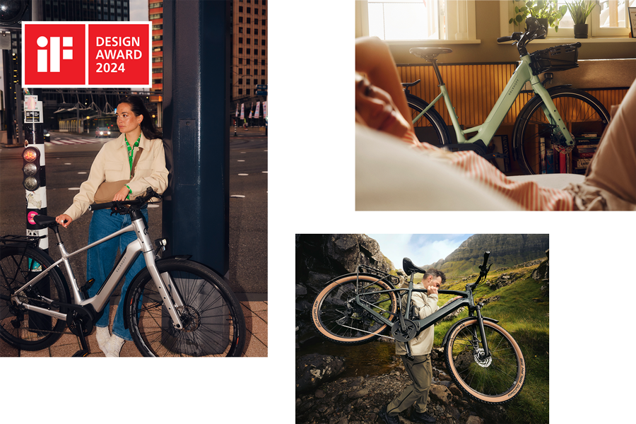 Collage mit drei Bildern von unseren Kalkhoff Light Modellen